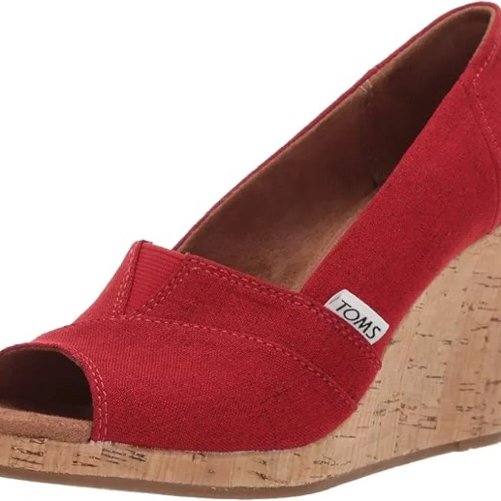 TOMS Women's Classic Espadrille Wedge Sandal 6W - Picture 1 of 3